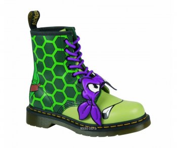 Dr. Martens 8 Loch 1460 Hero Turtles Donnie Green T...