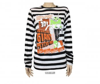 Too Fast STRIPED LONG SLEEVE TEE - Monsters