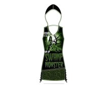 Too Fast Hadley Hooded Tank - Pinup Swamp Monster