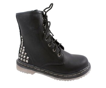 Lace Boots 7 Eye Studded 36