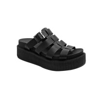 T.U.K. Creeper V9001 Sandale Schwarz Leder