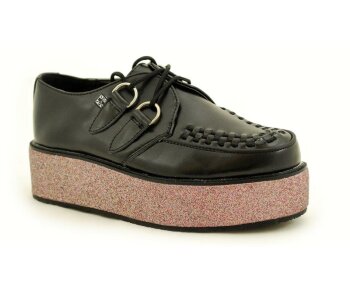 T.U.K. Creeper A8638 Schwarz Glitter