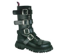 Nevermind 14 Eye Massive 4 Buckle Zip Black