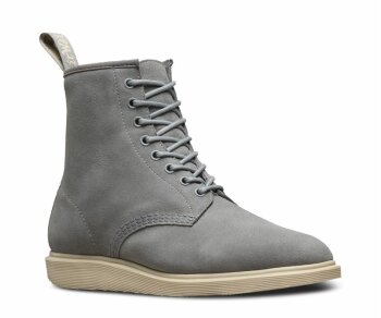 Dr. Martens 8 Loch Whiton Grey Hi Suede WP Rita Synthetic Suede