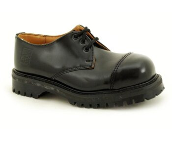 NPS Shoes LTD Premium Ranger Made in England Black 3 Loch 2 Stitch Capped Stahlkappe Shoe