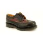 Solovair NPS Shoes Made in England 5 Eye Brogue Black/Burgundy Stahlkappe Brogue EUR 38 (UK5)