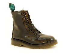 Solovair NPS Shoes Made in England 8 Loch Black Patent Boot