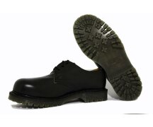 Solovair NPS Shoes Made in England 3 Eye Black Stahlkappe + Naht Ben Shoe EUR 38 (UK5)