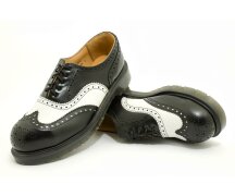 Solovair NPS Shoes Made in England 5 Eye Black/White...