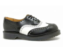 Solovair NPS Shoes Made in England 5 Loch Black/White...