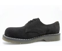 Solovair NPS Shoes Made in England 3 Eye Schwarz Wildleder Stahlkappe Shoe