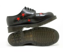 Solovair NPS Shoes Made in England 4 Loch Star Shoe Black/Red