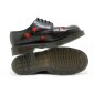 Solovair NPS Shoes Made in England 4 Eye Star Shoe Black/Red