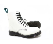 Solovair NPS Shoes Made in England 8 Loch 8 White Steelcap Boot
