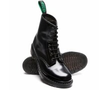 Solovair NPS Shoes Made in England 8 Loch Black Hi-Shine Derby Boot EUR 43 (UK9)