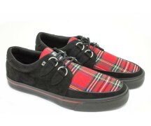 T.U.K. Sneaker A9543 2 Rings VLK D Ring Creeper Sneaker Tartan Canvas Faux Wildleder