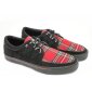 T.U.K. Sneaker A9543 2 Rings VLK D Ring Creeper Sneaker Tartan Canvas Faux Wildleder