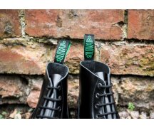 Solovair NPS Shoes Made in England 6 Eye Black Hi-Shine Astronaut Boot EUR 45 (UK10)