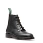 Solovair NPS Shoes Made in England 6 Eye Black Hi Shine Brogue Ankle Boot