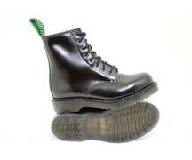 Solovair NPS Shoes Made in England 8 Loch Black Hi-Shine Derby Boot EUR 45,5 (UK10,5)
