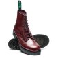 Solovair NPS Shoes Made in England 8 Loch Oxblood Hi-Shine Derby Boot