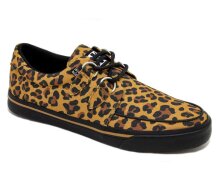 T.U.K. Sneaker A9602 2 Rings VLK D Ring Creeper Sneaker Tan Leopard Canvas