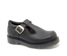 Solovair NPS Shoes Made in England Black Greasy T Bar...
