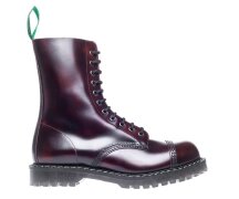 Solovair NPS Shoes Made in England 11 Eye Burgundy Rub Off Steel Derby Boot EUR 41 (UK7)
