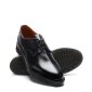 Solovair NPS Shoes Made in England 3 Eye Black Hi-Shine Gibson Shoe