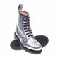 Solovair NPS Shoes Made in England 8 Eye Silver Metallic Derby Boot EUR 37 (UK4)