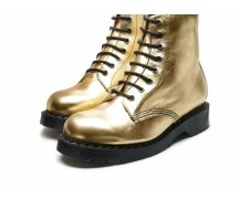 Solovair NPS Shoes Made in England 8 Loch Gold Metallic Derby Boot