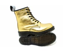 Solovair NPS Shoes Made in England 8 Eye Gold Metallic Derby Boot EUR 37 (UK4)