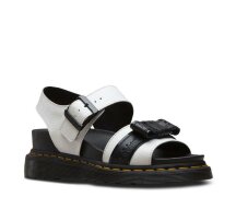 Dr. Martens sandals Romi Crackle White Black Patent Smooth