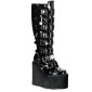 Demonia Swing 815 Lack Plateau Gothic Stiefel Patent Black Schwarz US 12 / UK 9