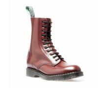 Solovair NPS Shoes Made in England 11 Eye Oxblood Hi-Shine Derby Boot
