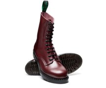 Solovair NPS Shoes Made in England 11 Eye Oxblood Hi-Shine Derby Boot