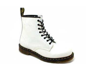 Dr. Martens 8 Eye 1460 Made in GB  White Smooth Made in England