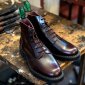 Solovair NPS Shoes Made in England 6 Eye Burgundy Rub Off Hi-Shine Astronaut Derby Ankle Boot EUR 46,5 (UK11,5)