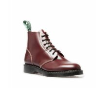 Solovair NPS Shoes Made in England 6 Eye Oxblood Hi-Shine Astronaut Derby Ankle Boot