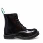 Solovair NPS Shoes Made in England 8 Eye Black Hi-Shine Steel Derby Boot