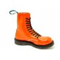 Solovair NPS Shoes Made in England 11 Eye Orange Crackle Patent Steel Derby Boot EUR 36 (UK3)