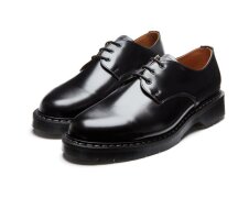 Solovair NPS Shoes Made in England 3 Loch Black Hi-Shine Gibson Shoe EUR 39 (UK6)