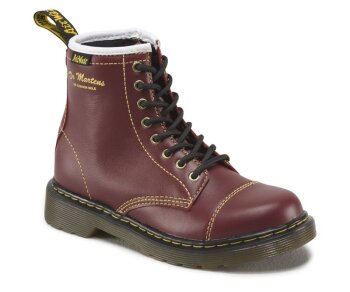 Dr. Martens Kids 8 Loch Bruiser Cherry Red Softy T