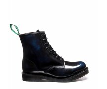 Solovair NPS Shoes Made in England 8 Eye Navy Blue Rub Off Hi-Shine Derby Boot EUR 39 (UK6)