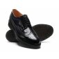 Solovair NPS Shoes Made in England 5 Loch Black Hi-Shine American Brogue Shoe