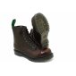 Solovair NPS Shoes Made in England 8 Loch Burgundy Rub-Off Hi-Shine Steel Derby Boot