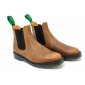 Solovair NPS Shoes Made in England Tan Greasy Dealer Chelsea Boot