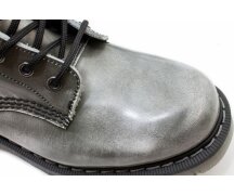 Solovair NPS Shoes Made in England 8 Eye Grey Rub Off Derby Boot