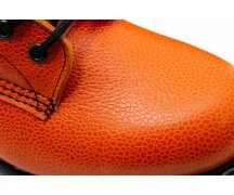 Solovair NPS Shoes Made in England 8 Eye Orange Grain Derby Boot