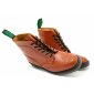 Solovair NPS Shoes Made in England 6 Eye Tan Hi-Shine Brogue Ankle Boot EUR 42,5 (UK8,5)